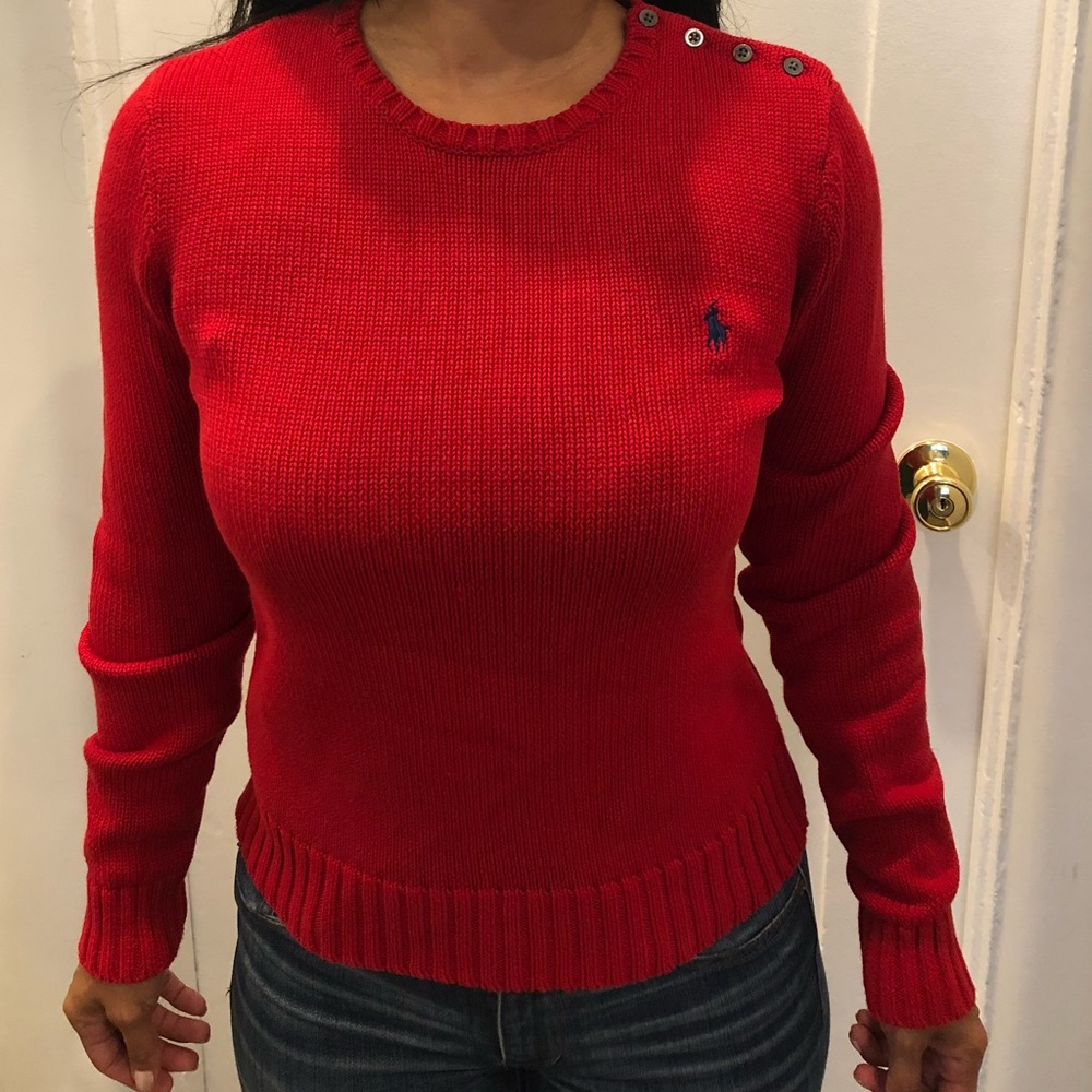 RALPH LAUREN RED SWEATER